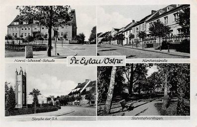 Pr. Eylau Ostpreußen Kirchenstrasse Horst Wessel Schule Postkarte