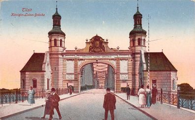 Tilsit Königin-Luise-Brücke Postkarte 1929