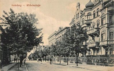 Straßenansicht Wilhelmstraße in Insterburg Ostpreussen Postkarte AK 1915