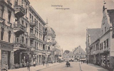 Insterburg Hindenburgstraße Ostpreußen Postkarte AK