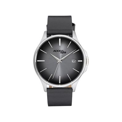 Adora Saphir Herren Armbanduhr Ø 43mm Edelstahl silberfarben Datum Analog