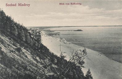 Blick vom Kaffeeberg Seebad Misdroy Pommern Postkarte AK