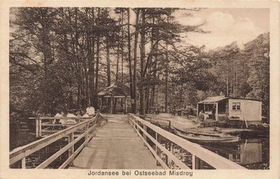 Jordansee bei Ostseebad Misdroy Pommern Postkarte AK