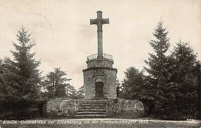 Köslin Koszalin Gollenkreuz Denkmal für die gefallenen Hinterpommern AK 1936