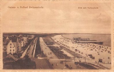 Ostsee- u. Solbad Swinemünde Blick vom Kurhausturm Postkarte AK