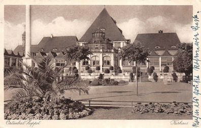 Ostseebad Zoppot Kurhaus Postkarte AK 1936