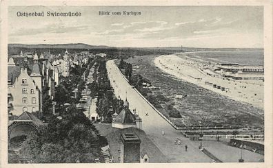 Ostseebad Swinemünde Blick vom Kurhaus Postkarte AK 1932