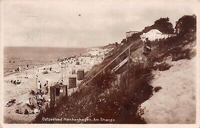 Ostseebad Henkenhagen Am Strande Postkarte AK 1930