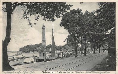 Ostseebad Osternothafen Postkarte AK 1936