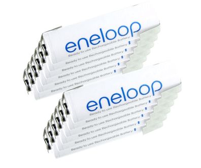 12er Set Panasonic Eneloop AA Mignon Akku 1.2V 2000mAh mit Lötfahne Z-Form