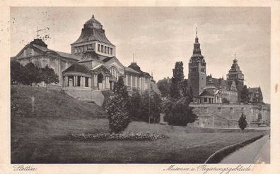 Stettin Museum u. Regierungsgebäude Postkarte AK 1931