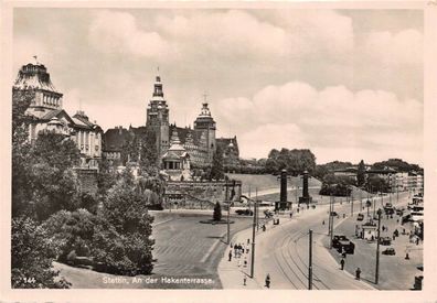 Stettin An der Hakenterrasse Postkarte AK