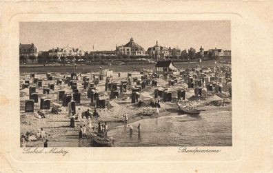 Strandpanorama Seebad Misdroy Pommern Postkarte AK 1926