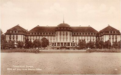 Ansicht Ostseebad Zoppot Blick auf das neue Kasino-Hotel Postkarte AK