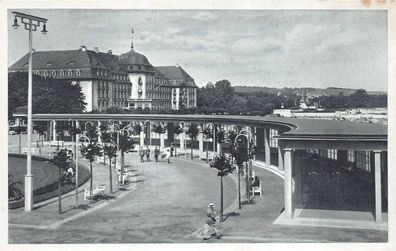 Ostseebad Zoppot Kolonnaden u. Kasino Postkarte AK