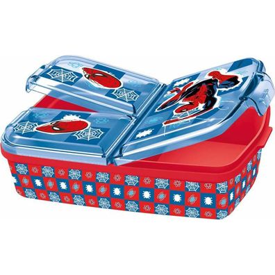 Lunchbox mit Fächern Spider-Man Midnight Flyer Polypropylen 19 x 15 x 7 cm 19,5 x 16,