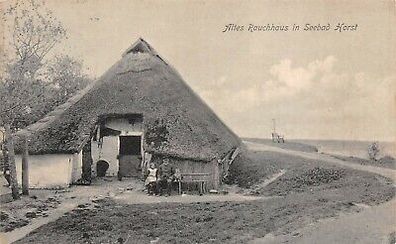 Altes Rauchhaus in Seebad Horst Postkarte AK