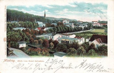 Blick vom Hotel Belvedere auf Misdroy Pommern Postkarte AK 1902