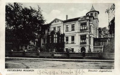 Dresdner Jugendheim Ostseebad Misdroy Pommern Postkarte AK 1937