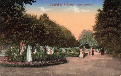 Frühkonzertplatz in Ostseebad Kollberg Pommern Postkarte AK 1920 (E)