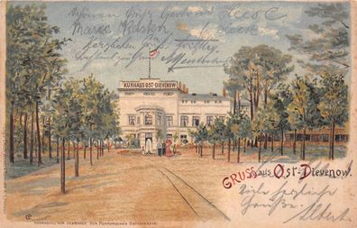 Gruss aus Ost-Dievenow (Dziwnów) Kurhaus Pommern Cammin Kammin Postkarte AK 1913