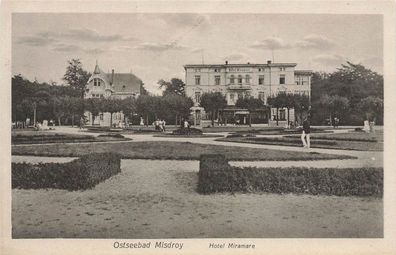 Hotel Miramare Ostseebad Misdroy Pommern Postkarte AK