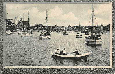 Hela (Hel) Fischerkutter im Hafen Postkarte