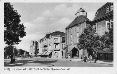 Stolp Slupsk Pommern Strasse, Fahrradfahrer Feldpostkarte 1940