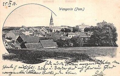 Wangerin (Pom.) Ansicht Kirche Postkarte AK 1903