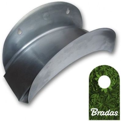 Wandschlauchhalter Schlauchhalter aus Metall silber für Gartenschlauch Bradas