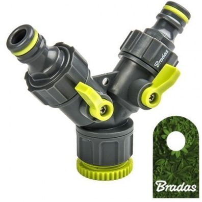 T-Stück 3/4"- 1/2" mit 2 Ventilen LIME LINE LE-02221K BRADAS