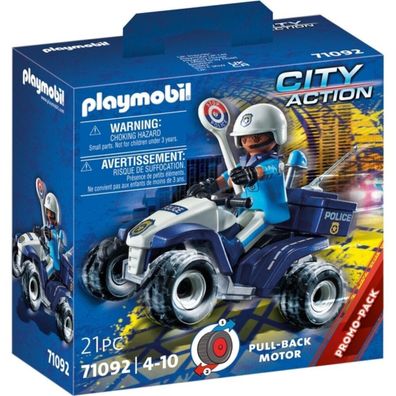 Playmobil 71092 City Action Polizei-Speed Quad, Konstruktionsspielzeug