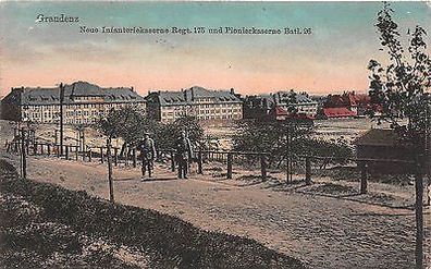 Graudenz Infanterie Kaserne Regt. 175 und Pionierkaserne Batl. 26 gelaufen 1916