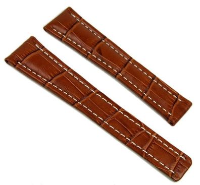 Ersatzband Uhrenarmband Leder Honig 22mm passend zu Breitling 18469