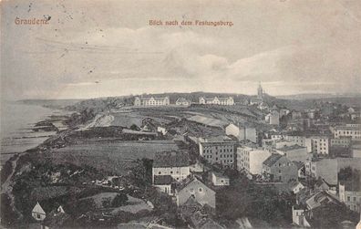 Graudenz / Grudziadz Blick nach Festungsberg Postkarte 1915