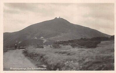 Riesengebirge Die Schneekoppe Postkarte AK 1929