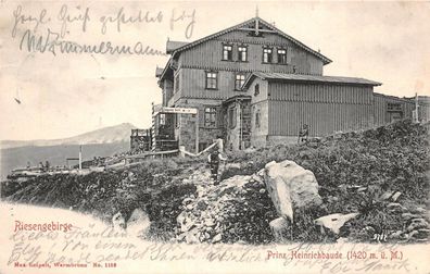 Riesengebirge Prinz Heinrichbaude Postkarte AK 1909