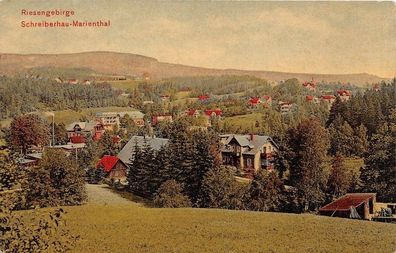 Riesengebirge Schreiberhau-Marienthal Stadtansicht 1908