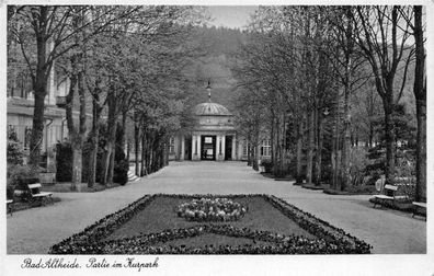 Schlesien Bad Altheide Partie im Kurpark Postkarte ca. 1940