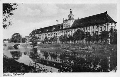 Schlesien Breslau Universität Postkarte