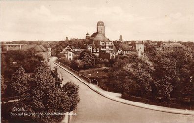 Sagan Schlesien Kaiser Wilhelm Brücke Foto Postkarte 1937