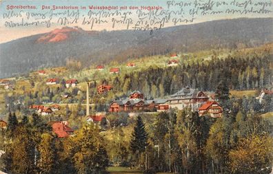 Schreiberhau Sanatorim im Weissbachtal Postkarte um 1912