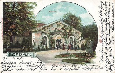 Theater in Bad Reinerz Duszniki-Zdrój Schlesien Postkarte AK 1900