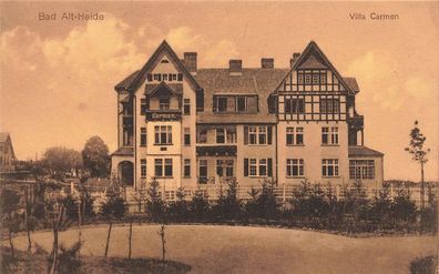 Villa Carmen in Bad Alt-Heide Polanica-Zdrój Schlesien Postkarte AK