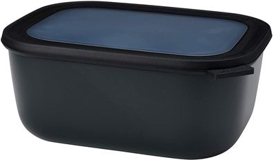 Mepal 4 Stück multischüssel cirqula rechteckig 3000 ml - nordic black 106261041100