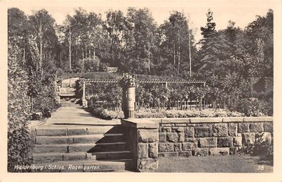 Waldenburg i. Schlesien, Rosengarten, Fotopostkarte