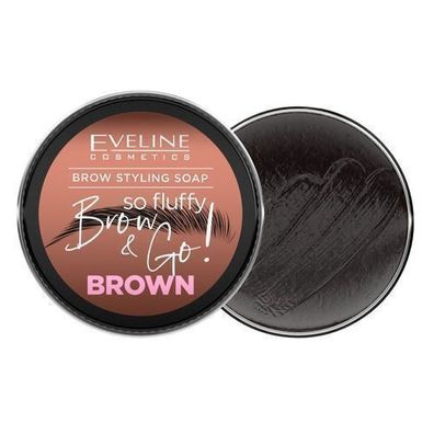 Eveline Cosmetics Brow&Go! Brauenstylingseife Braun, 25g