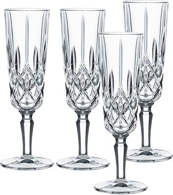 Nachtmann Vorteilset 2 x 4 Stück Noblesse Champagnerglas 104248 und Geschenk