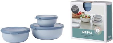 Mepal 4 Stück set cirqula rund 3-teilig (350 + 750 + 1250) - nordic blue 106230015700