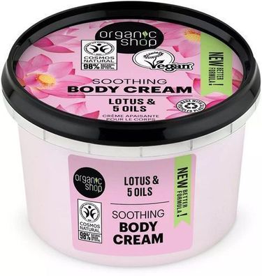 Organic Shop Körpercreme Lotus & 5 Öle, 250ml